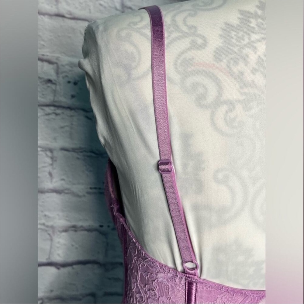 Victoria’s Secret rose embroidered push up bra top new size 32 D purple - Picture 7 of 12